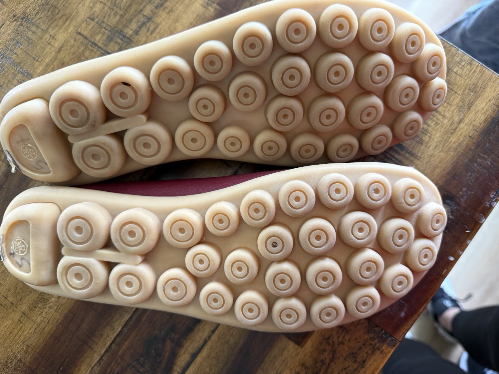 Women’s Burgundy Leather Moccasin Comfort Flats US Size 10