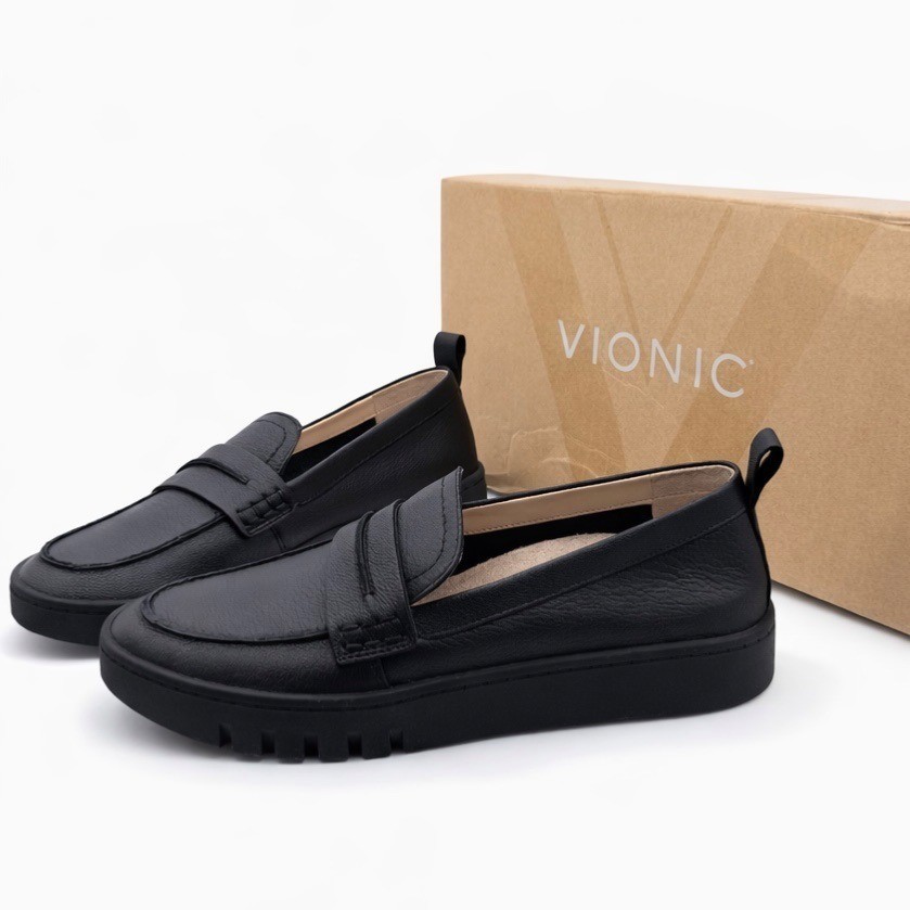 Vionic Chantel Vio Motion Supportive Leather Loafers Women’s 6 EU 36 Orthotic