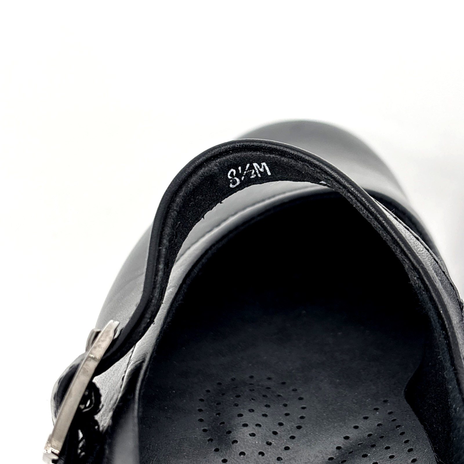 SAS Maria Black Mary Jane Comfort Shoes Leather Adjustable Strap Tripad 8.5M New