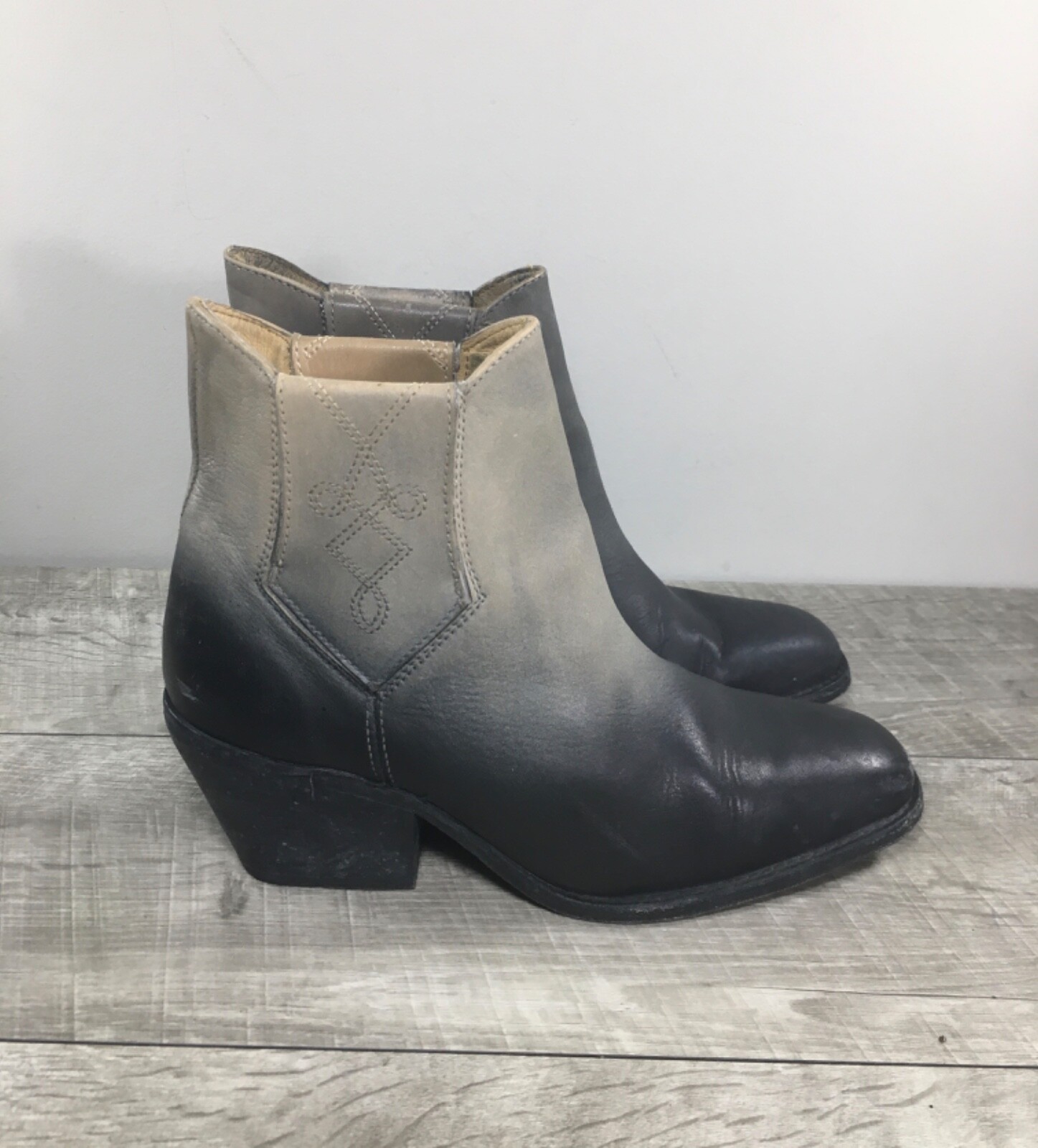 Womens Free People Ombré× Farylrobin Dover William Leather Western Boots Size 8