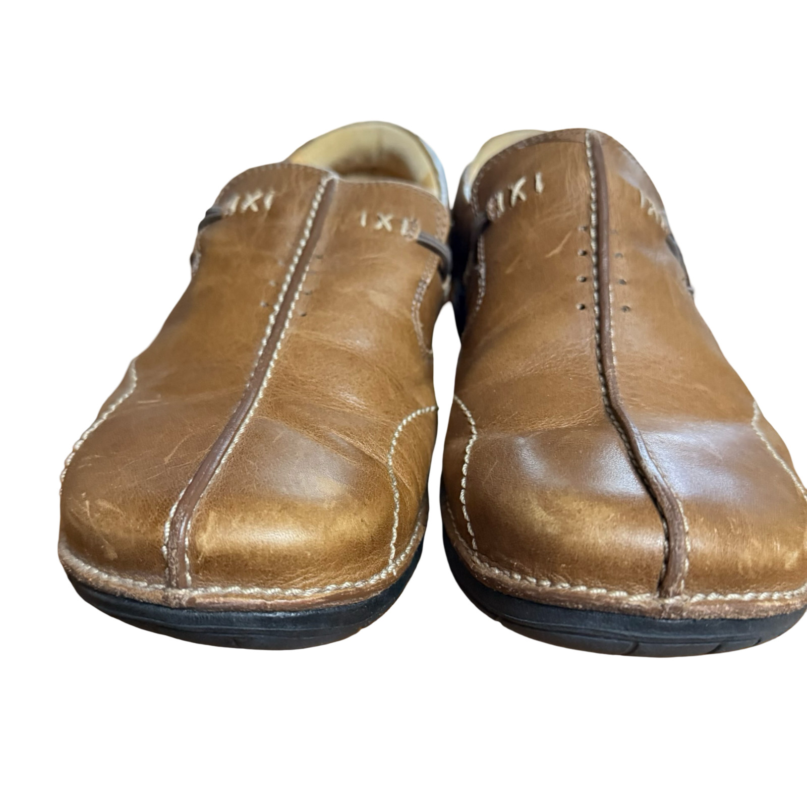 Clarks Unstructured Un Loop Tan Slip On Leather Loafers Comfort Shoes Flats 8 W
