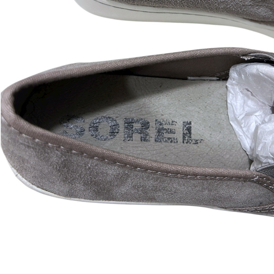 Sorel Women’s Campsneak Slip-On Suede Sneakers Women’s 10 Dove Grey Comfort NEW