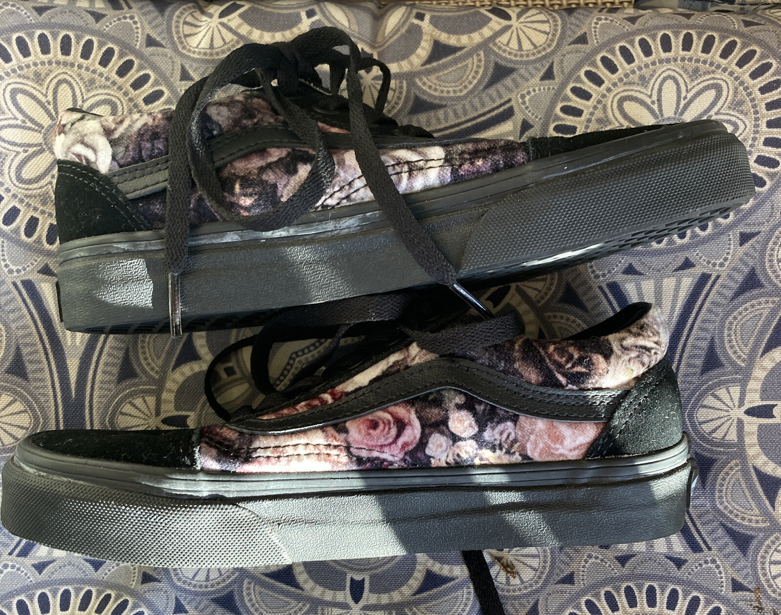 Vans Floral Old School Lace Up Sneakers 721278 Size Mens 3.5 Womans 5