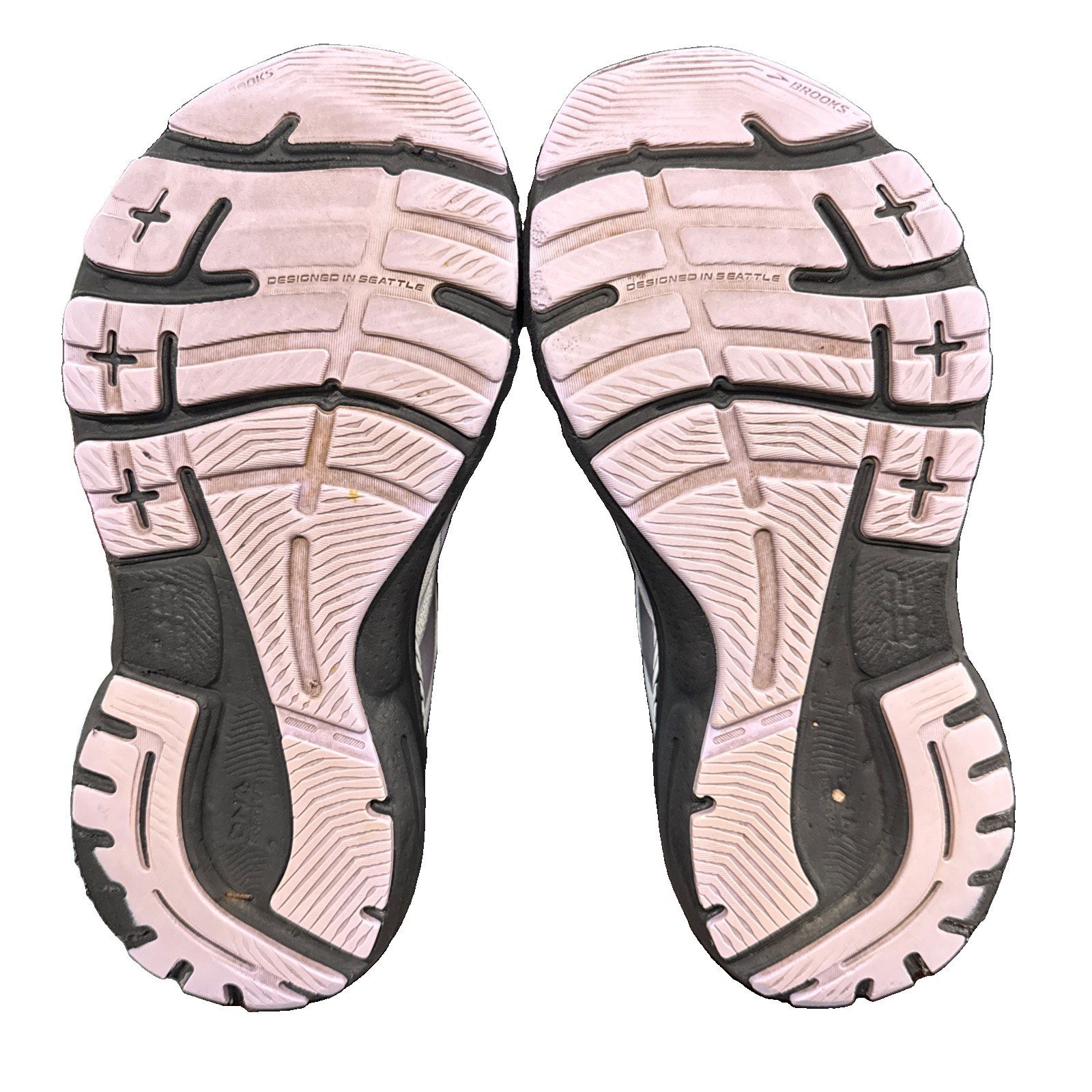 Brooks Adrenaline GTS 23 Women 7.5 2E Extra Wide Running Shoes Gray Black Purple