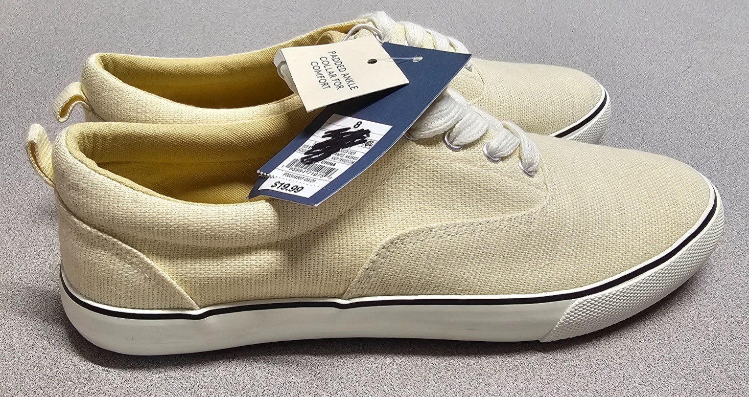 Universal Thread Molly Yellow Casual Canvas Skeakers Shoes Womens Size 8 Walking