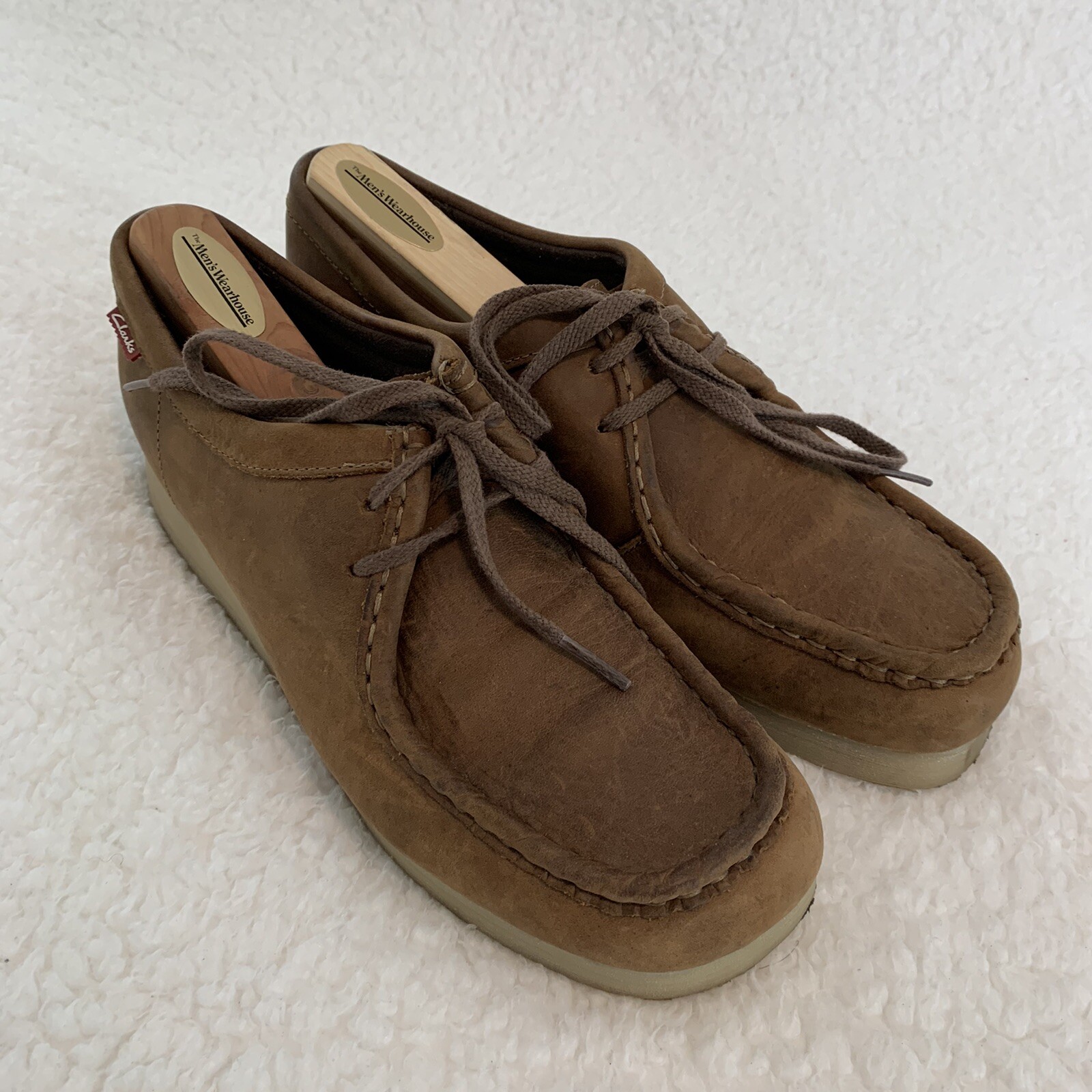 CLARKS DESERT CHUKKA WOMENS BROWN LEATHER CREPE SOLE SZ 8
