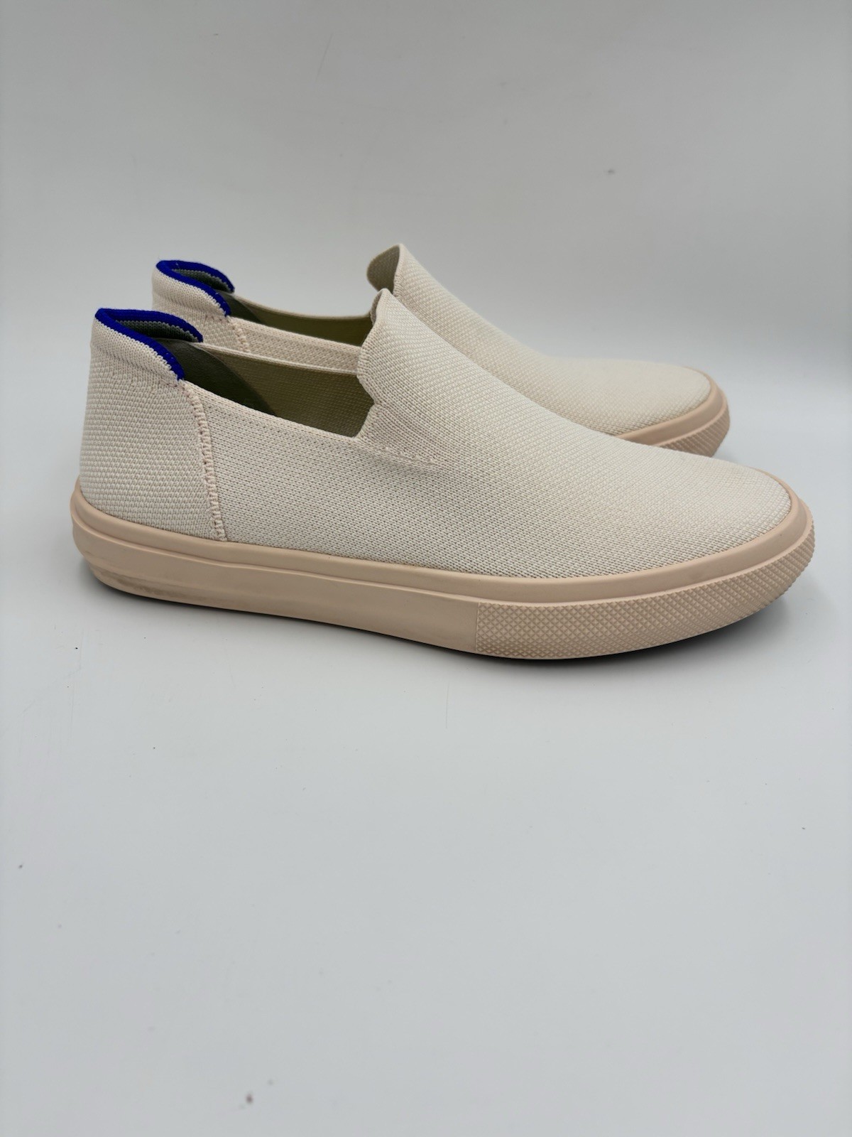 Rothy’s The City Slip On Sneakers Soft Nude Blush Womens Size 7 Casual Shoe