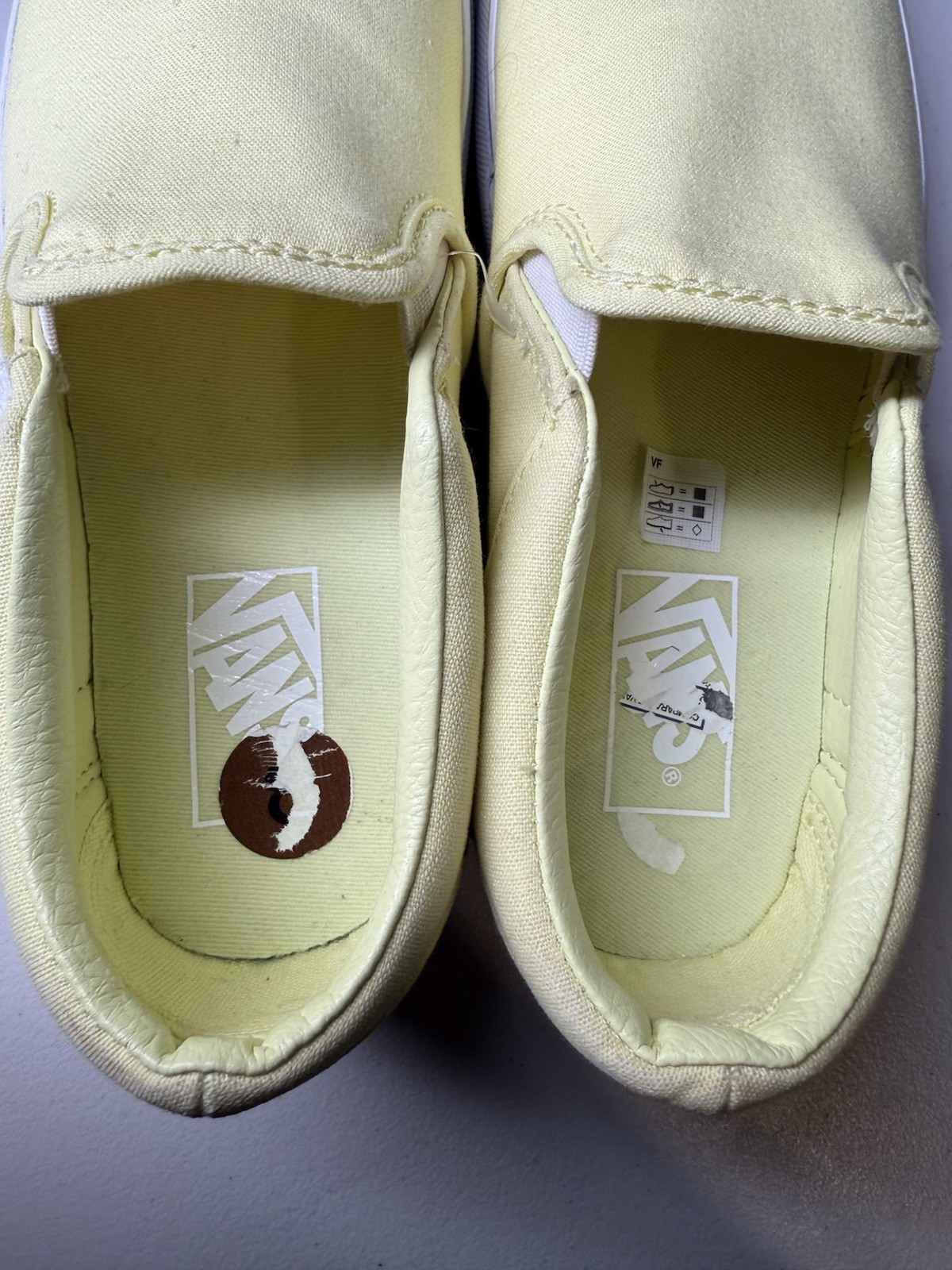 Vans Slip-On Yellow Canvas Casual Shoes Women’s US 8 M Round Toe