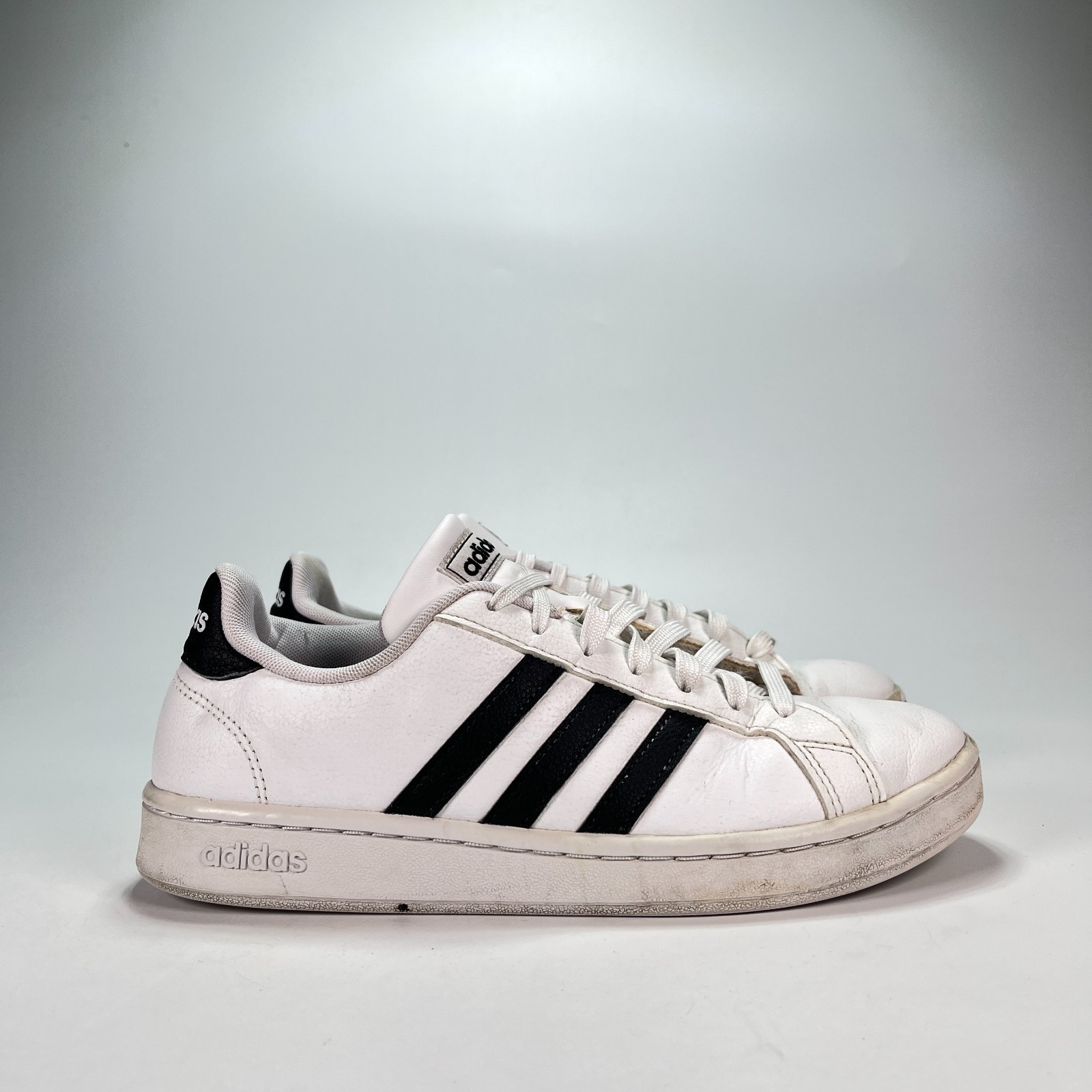 Adidas Grand Court White Black Classic Low Top Casual Shoes F36483 Women’s Sz 8