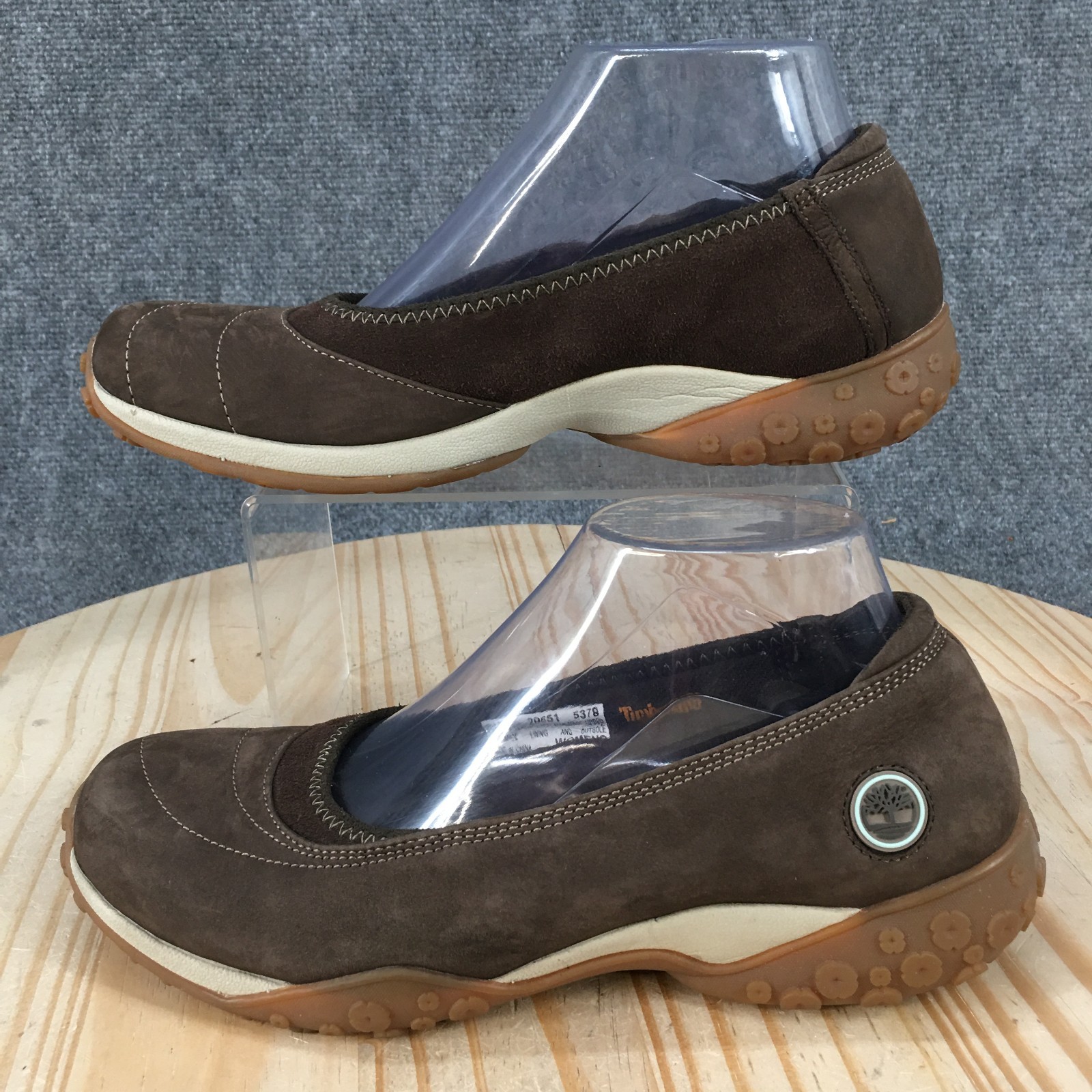 Timberland Shoes Womens 8.5 Ballet Flats Slip On Round Toe Casual Leather Brown