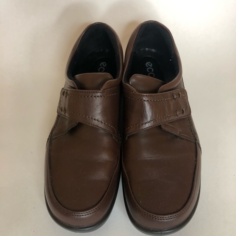 ECCO Womens Wave Monk Strap Shoes Brown Leather Hook & Loop Comfort 8 EU 39