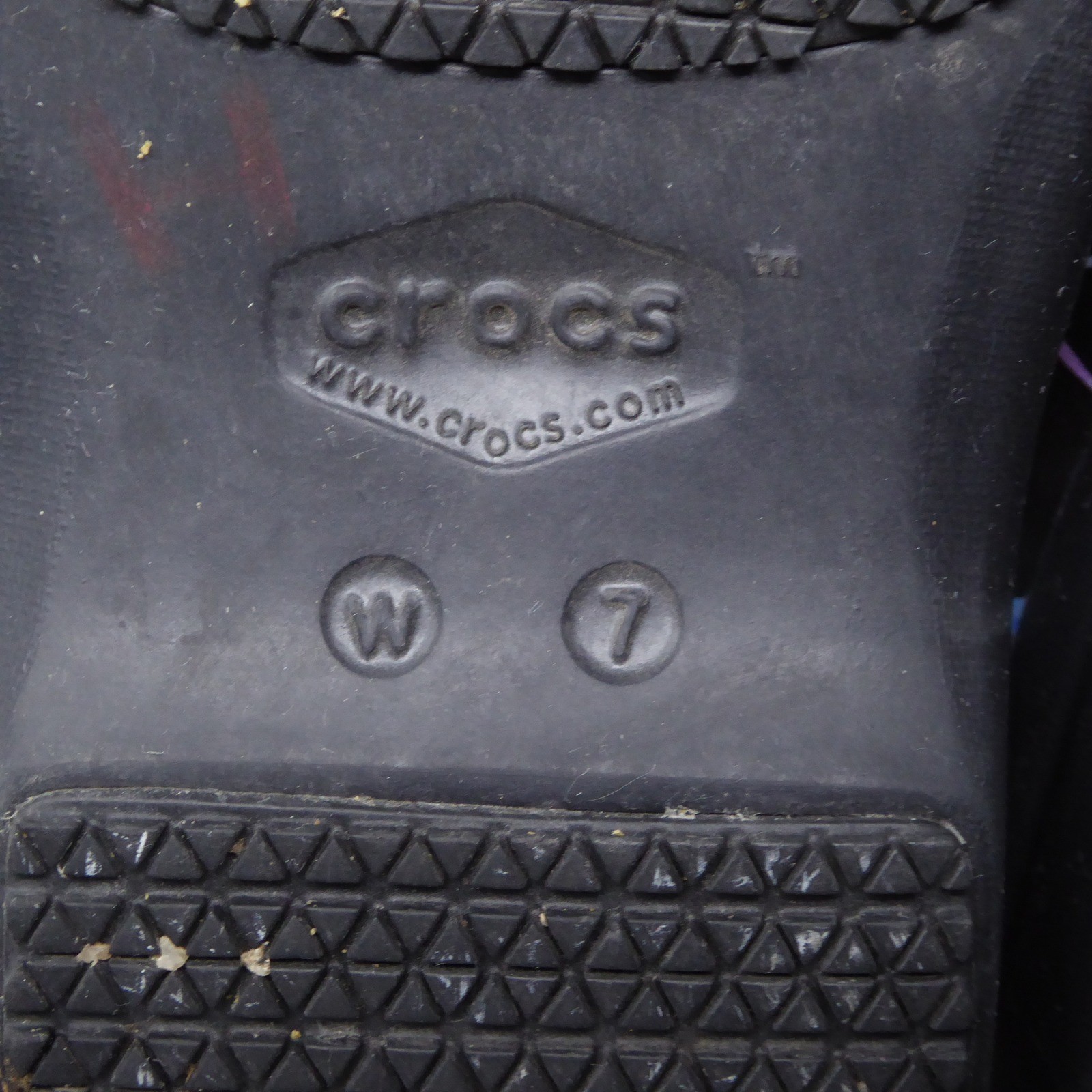 Crocs Neria Pro II Graphic Womens Size 7 Clogs Black Floral Print Slip On
