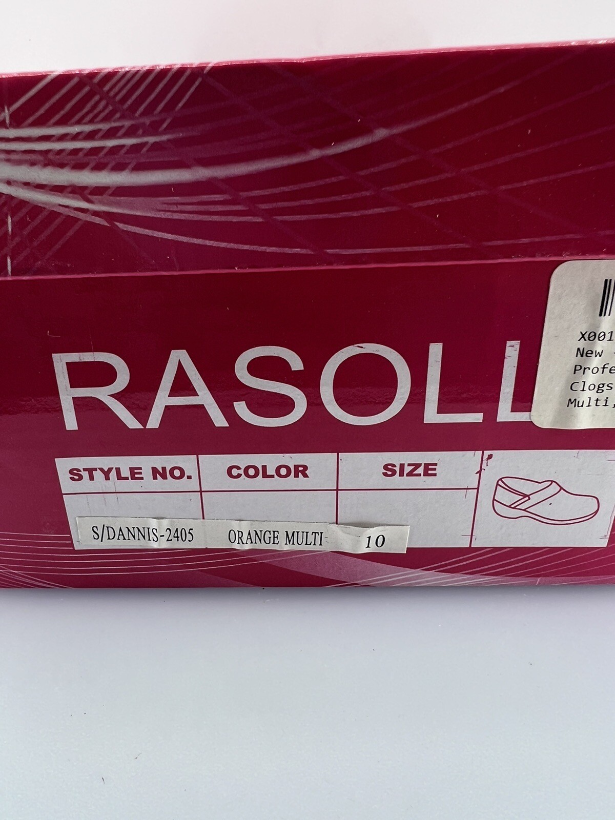 Rasolli Nursing Clog Size 10 Multicolor Floral Lightweight Slip on Shoe