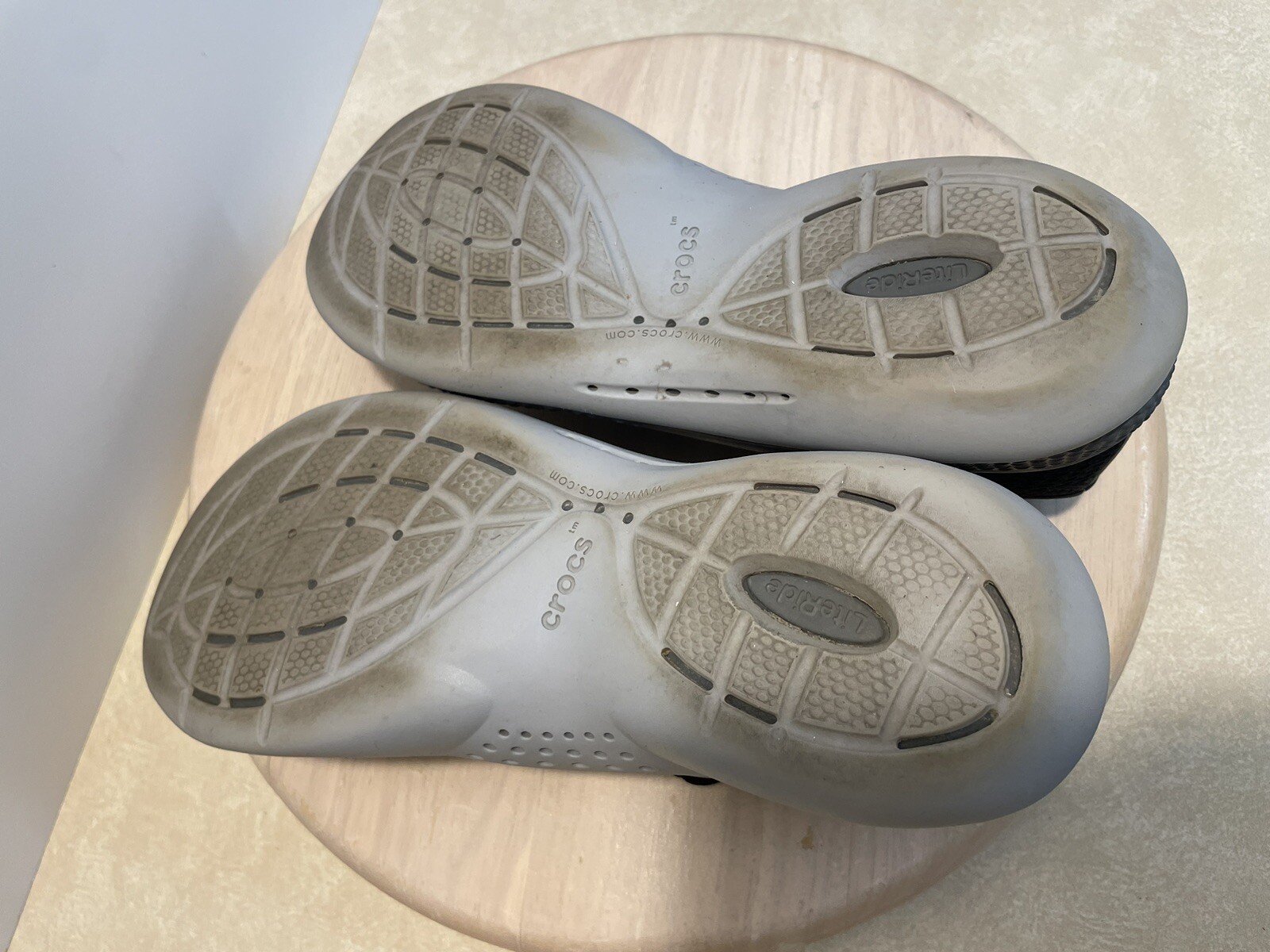 Crocs Literide 360 Pacer Women’s 10 Black Gray Lace Up Shoes Sneakers 206705