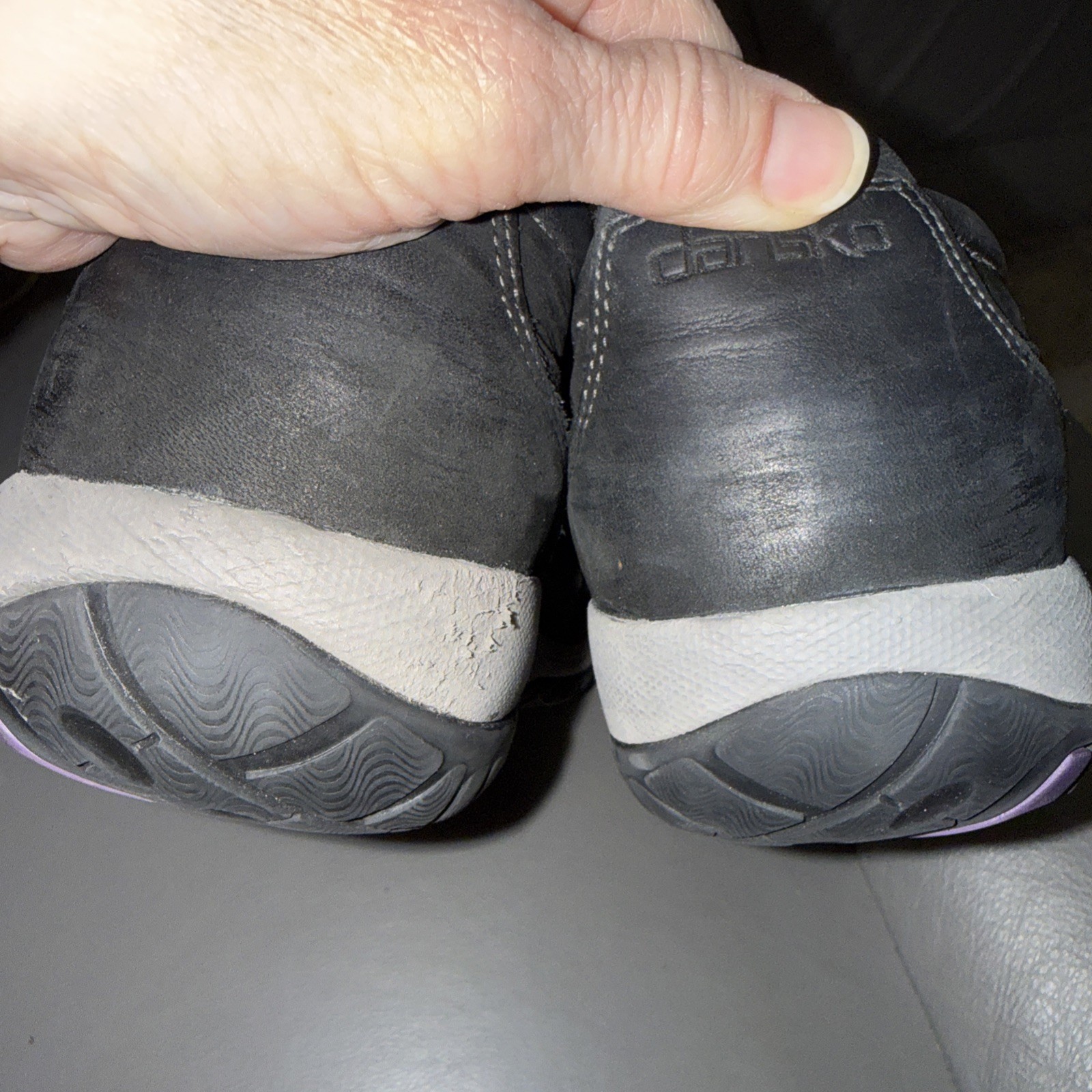 Women’s Dansko Black Nubuck Leather Patti Slip On Shoes Vibrant Soles 39