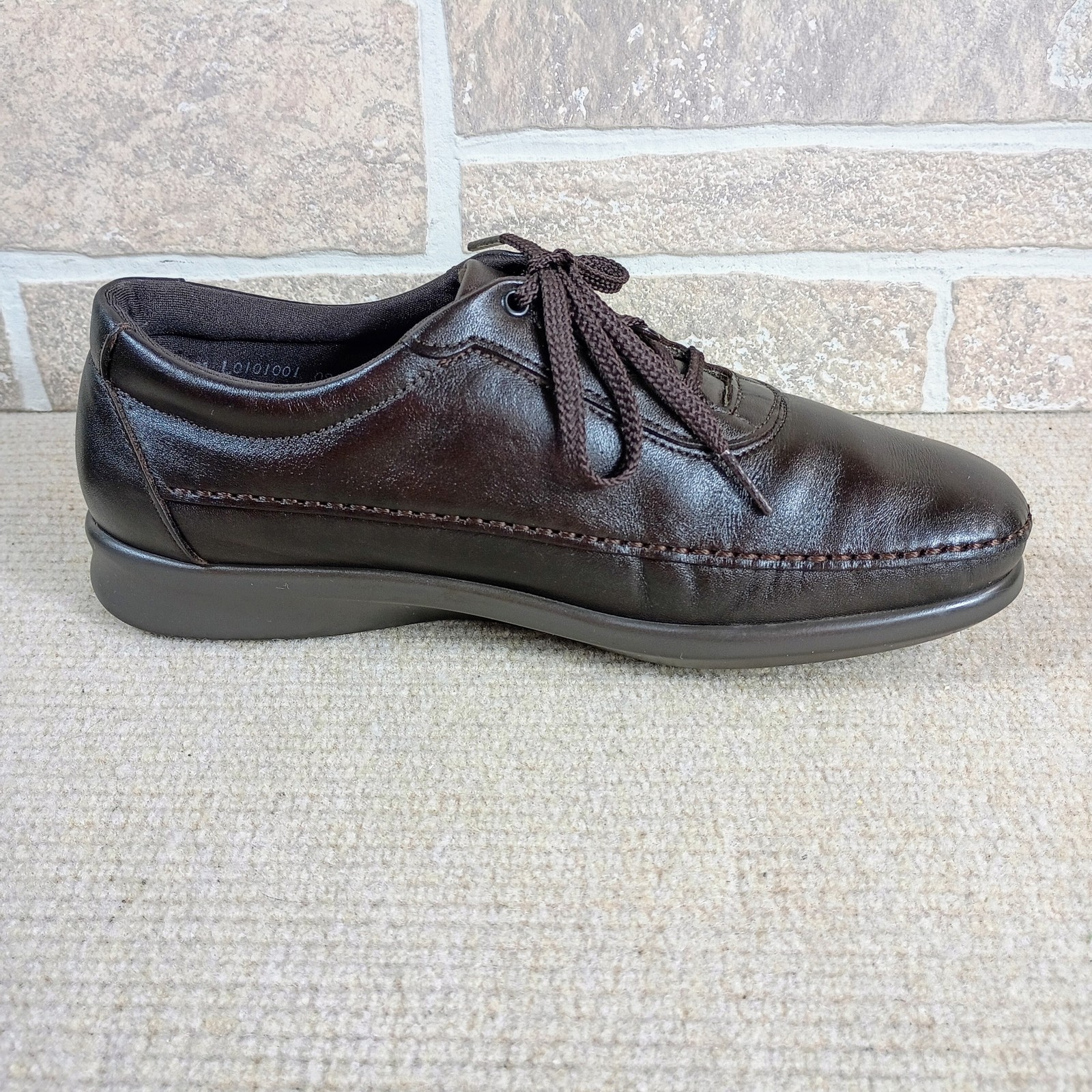 SAS Tripad Comfort Women’s 8 M Brown Leather Lace-Up Walking Shoes Made in USA
