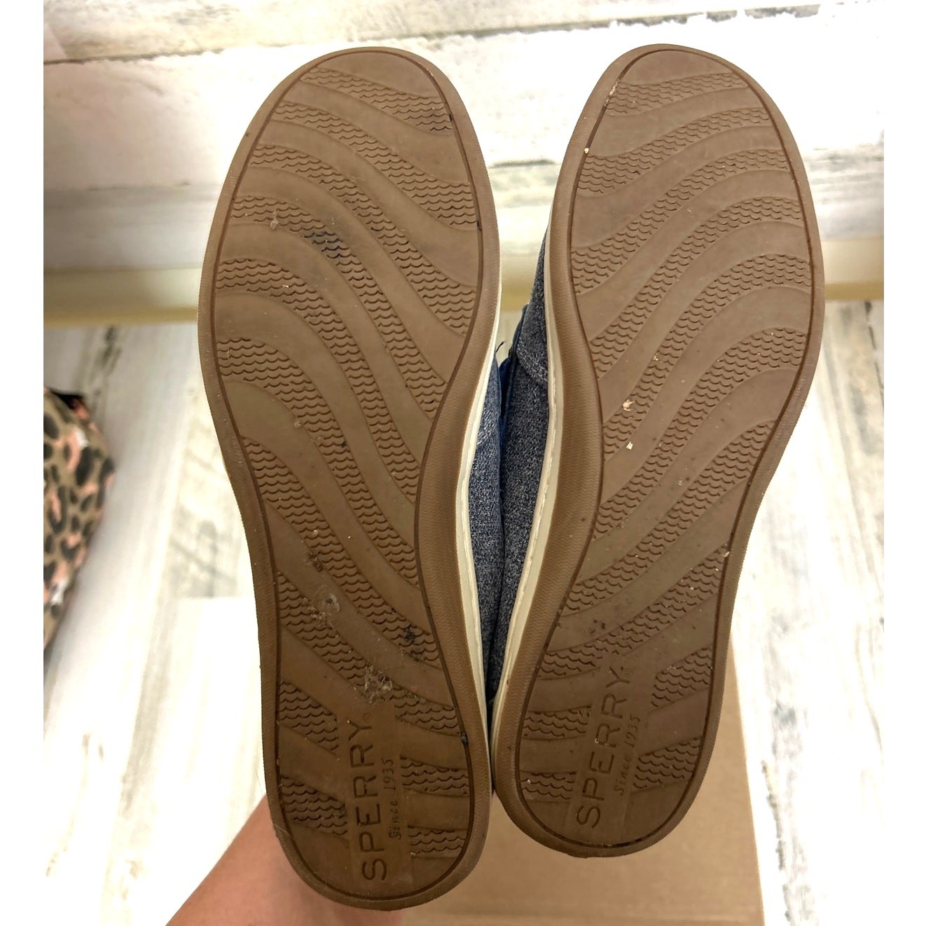 Sperry Womens 7.5 Koifish Sparkle Canvas Boat Shoe Loafer Ribbon Lace-Up Leather