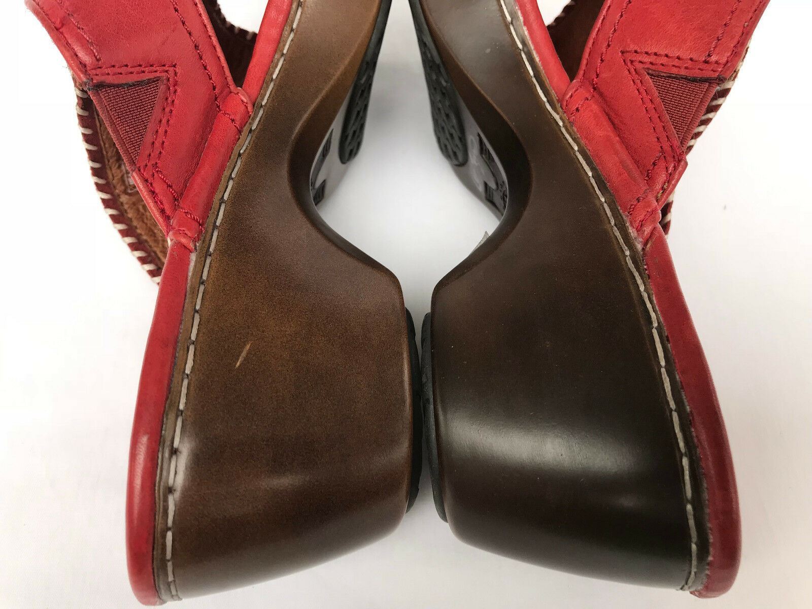Ariat 10009323 Bella Slide Chili Red Slip-On Sandals Clogs Shoes Womens US 8.5 B