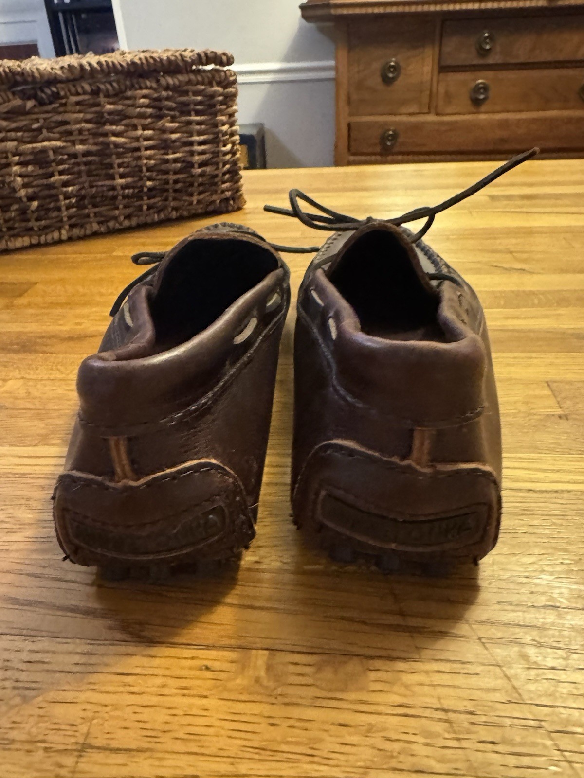 Minnetonka 100%Leather Comfort Moccasin Driving Shoes 698 Brown Women’s Size 9