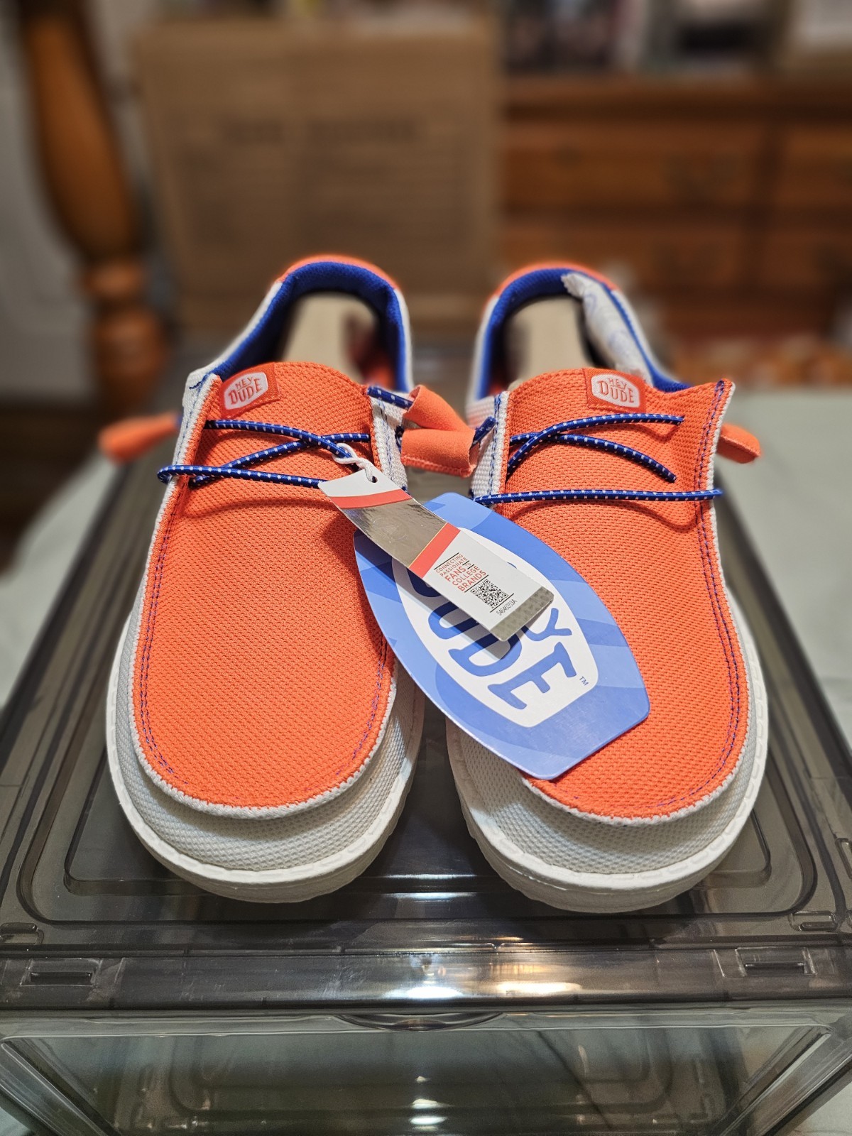 HEYDUDE Wendy Florida Gators Slip-On White/Orange/Blue Lightweight US 6