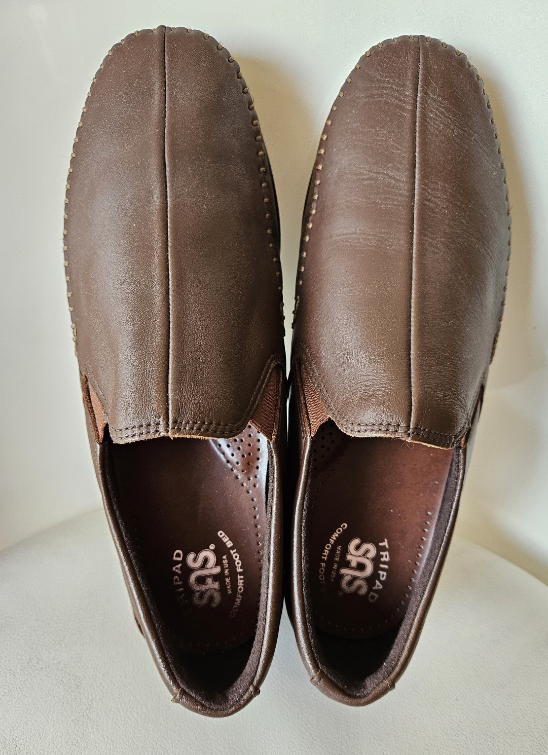 New SAS Tripad Comfort Woman’s Shoes Size 9 Brown Slip IN Stretch Made in USA
