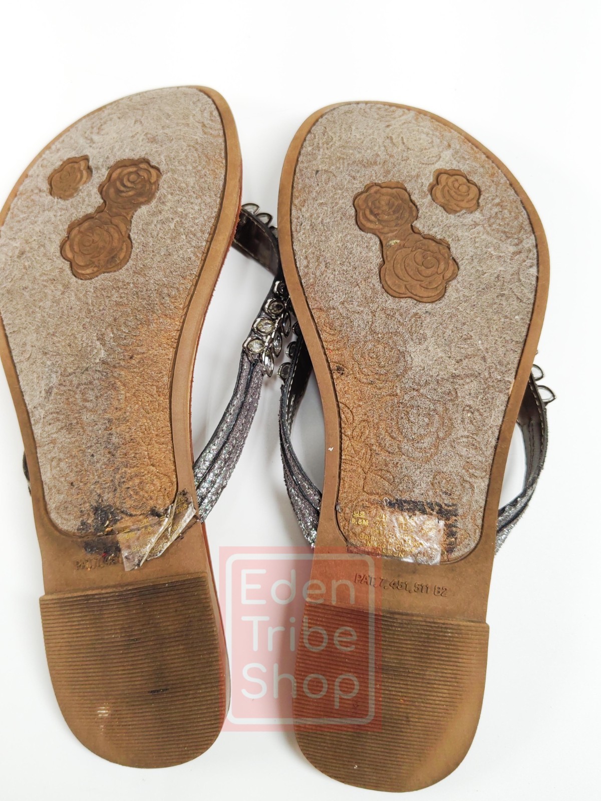 Carlos by Carlos Santana Leaf Sandals Silver Size 9.5M