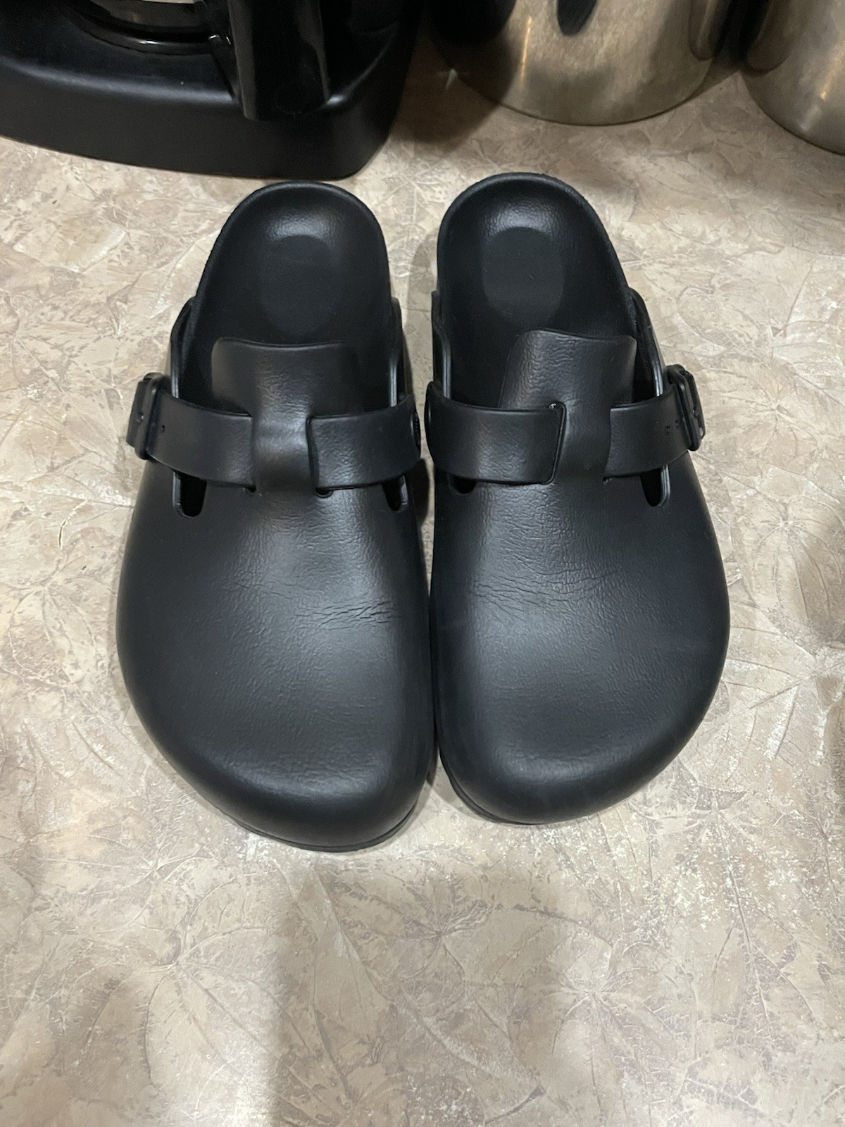 Sweet Birkenstock Boston Essentials Eva Clogs Black L8 M6 Narrow Width