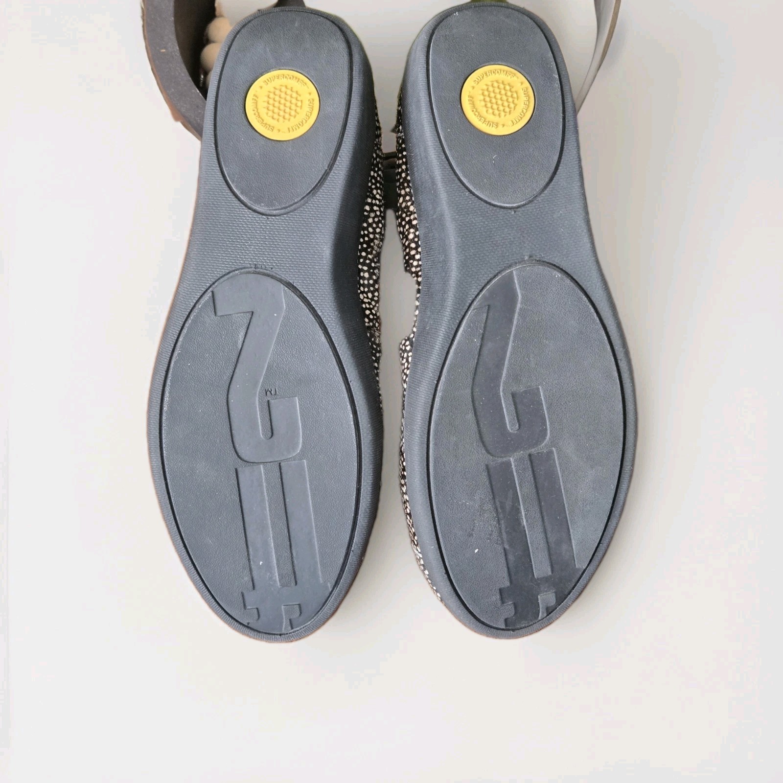 FitFlop SupercomFF™ Ballet Flats Black & White Pony Hair Leather EU 36.5 / US 6
