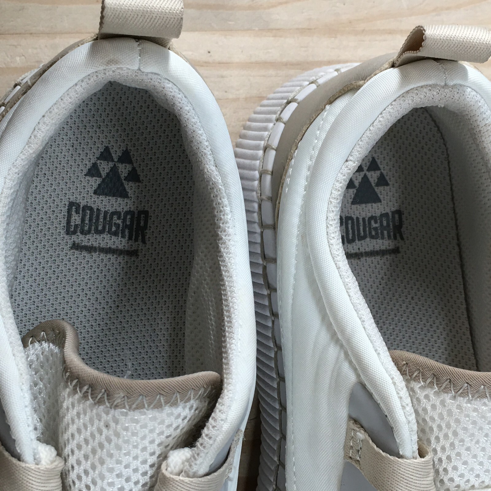Cougar Shoes Womens 9 Sayah Casual Sneakers Flats Comfort White Leather Lace Up