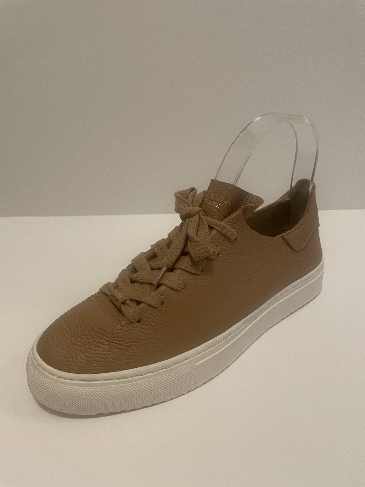 SAM EDELMAN Poppy Lace Up Sneaker Leather Camel Brown Sz 7 $100