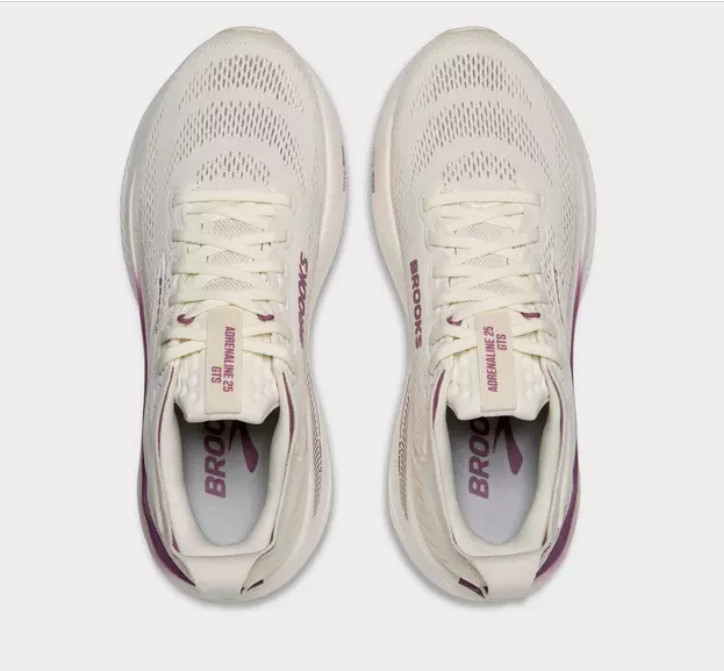 NO IMPORT FEE !!Women’s Brooks Adrenaline GTS 25 Running Shoes,Coconut/Argyle