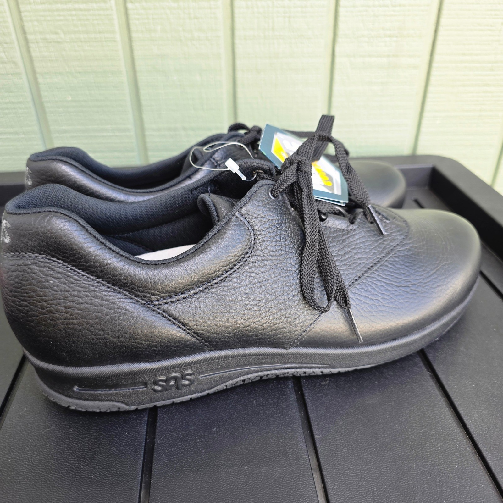 SAS Liberty Black Leather Slip Resistant Comfort Shoes Womens 11.5 WW Wide