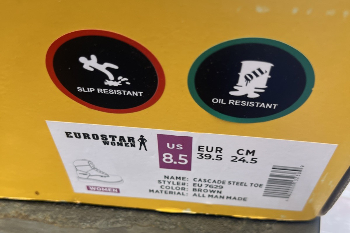 EUROSTAR Test II Wide – Womens NEW IN BOX SIZE 8.5 W BLACK Work smarter not har
