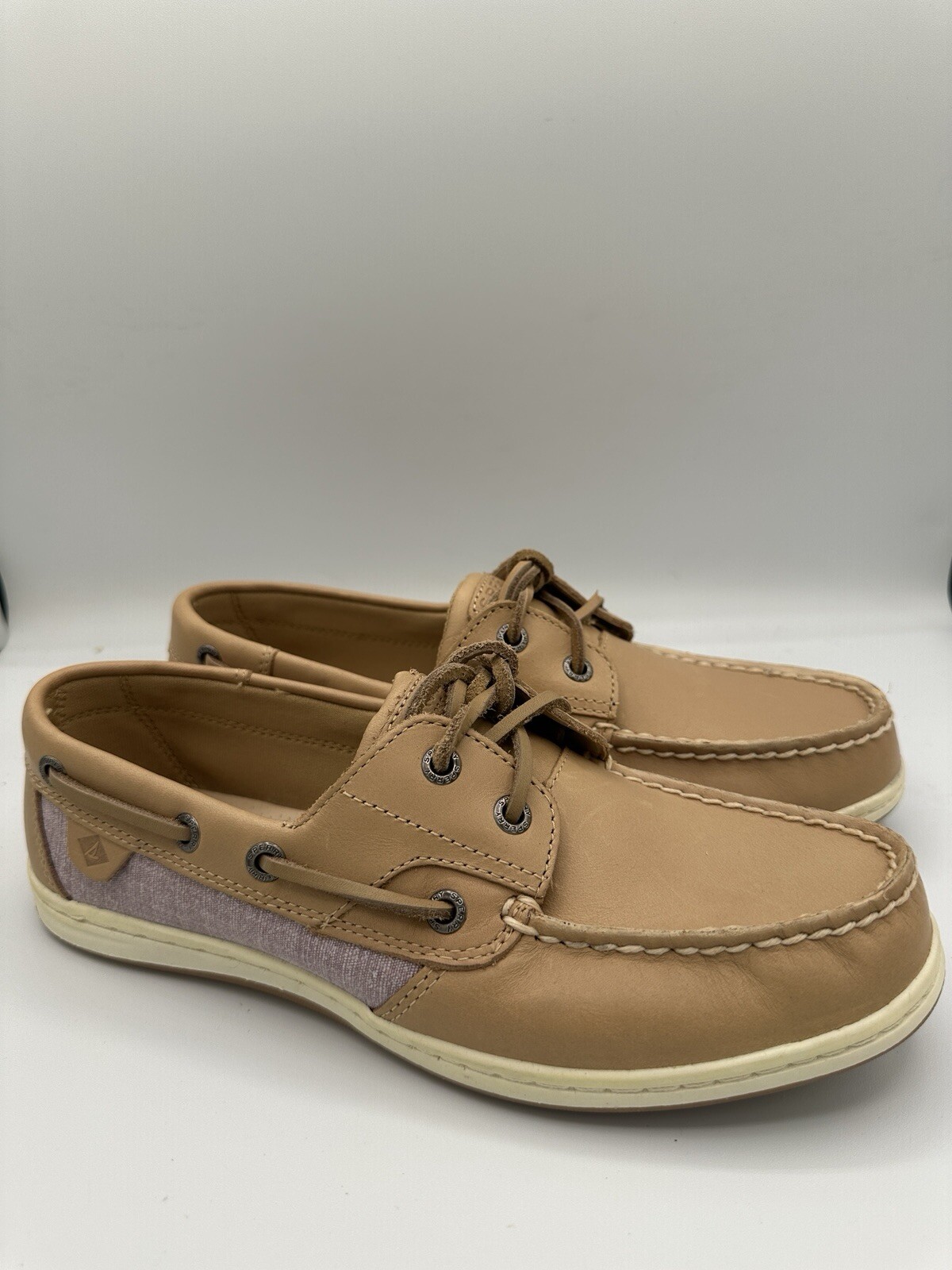 NEW Sperry Top Sider Women’s Size 8 M Koifish 2 Eye Boat Shoes Linen 88209