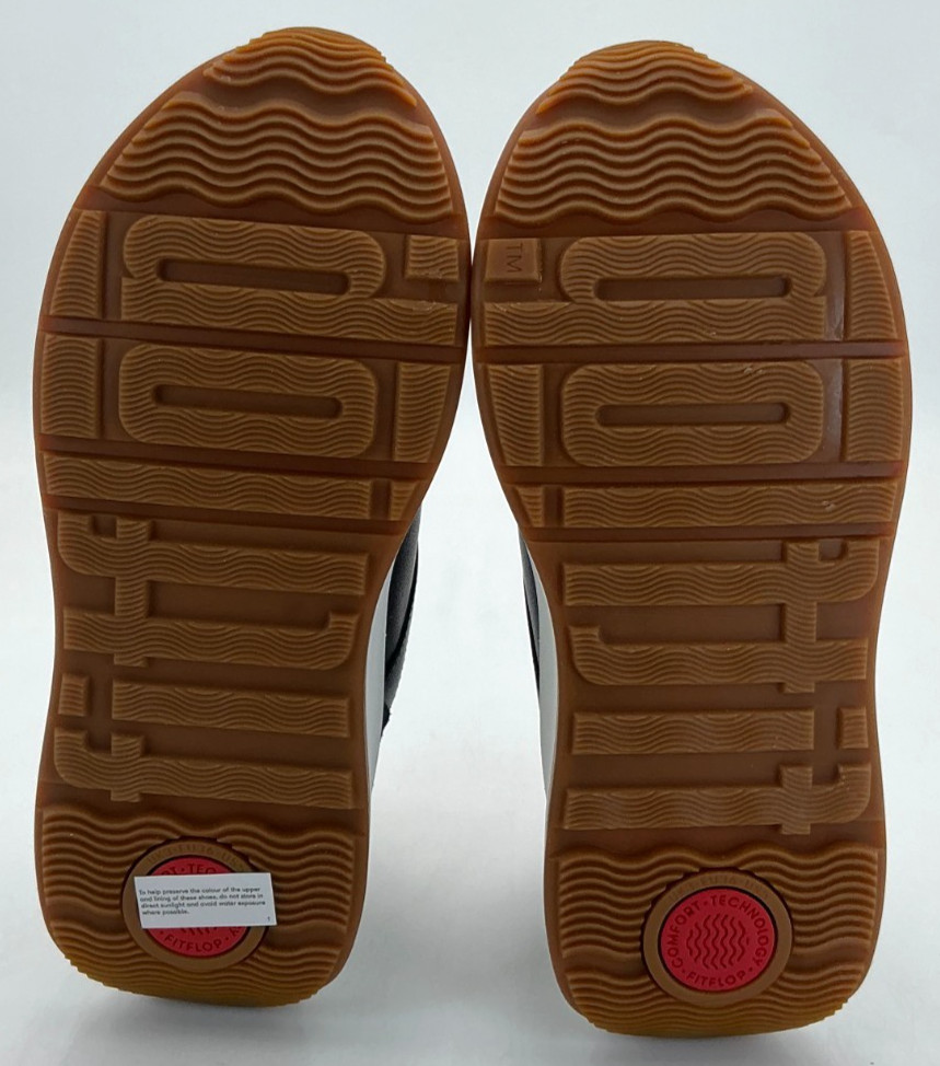 FitFlop F-MODE Flatform Women’s Size 5 Navy Leather Sneakers NWOB