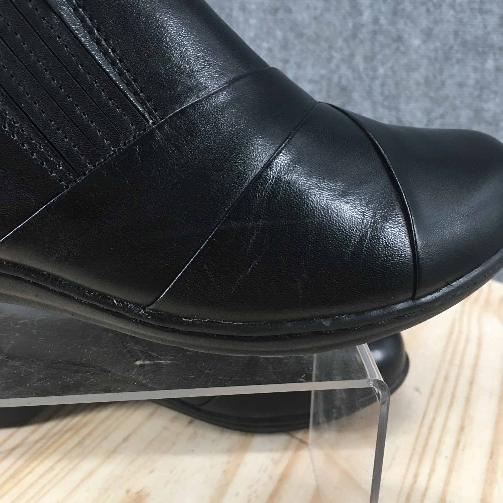 Clarks Collection Channing Essa Loafer Shoes Womens 10 W Leather Black 26108789