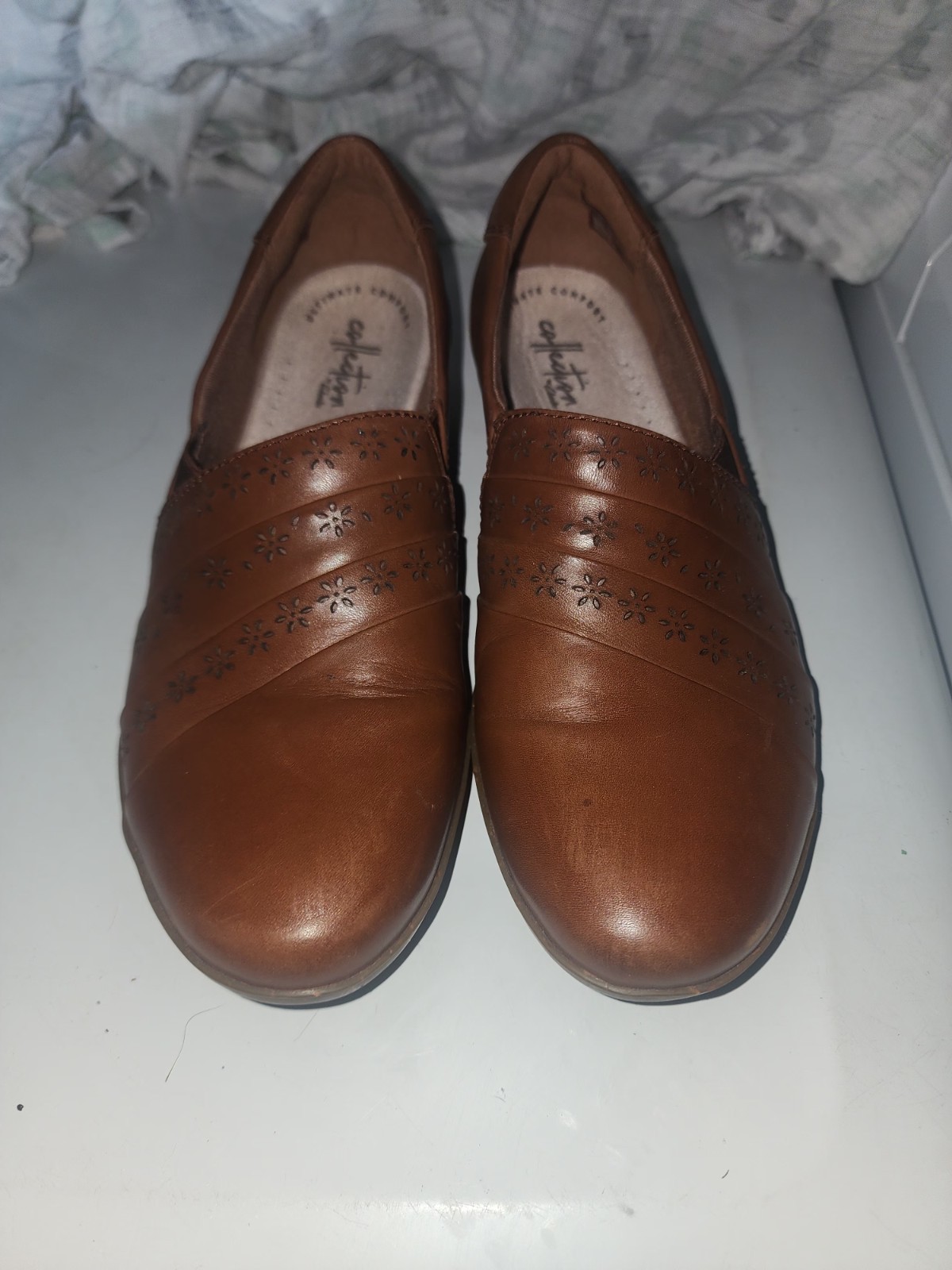 Clark’s Collection Brown Cushion Slip On Shoe Size 7.5