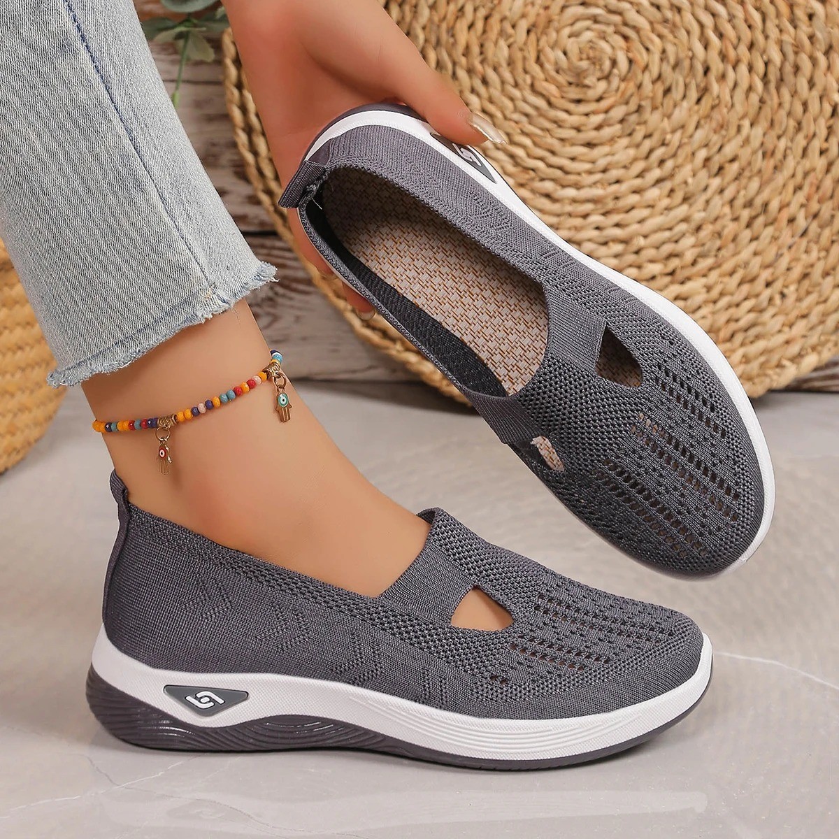 Women’S Casual Shoes Breathable Comfortable Orthopedic Shoes Non Slip Sneakers f