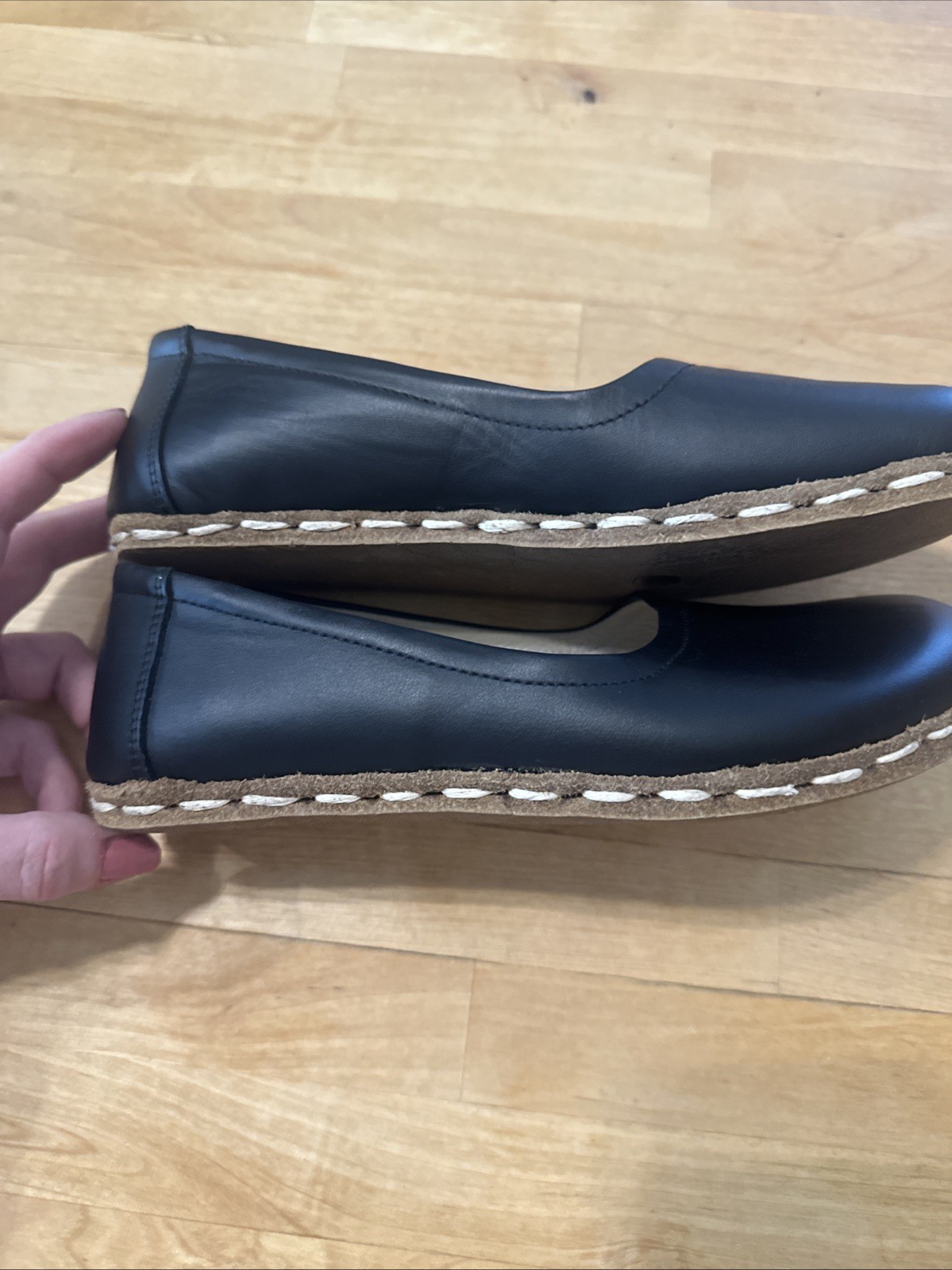 Nefes Grounding Shoes Black Handmade Woman’s Sz 5