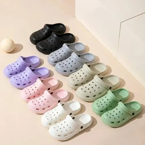 ladies Clog Unisex Slip On Women Shoe Ultra Light Water-Friendly Sandals·