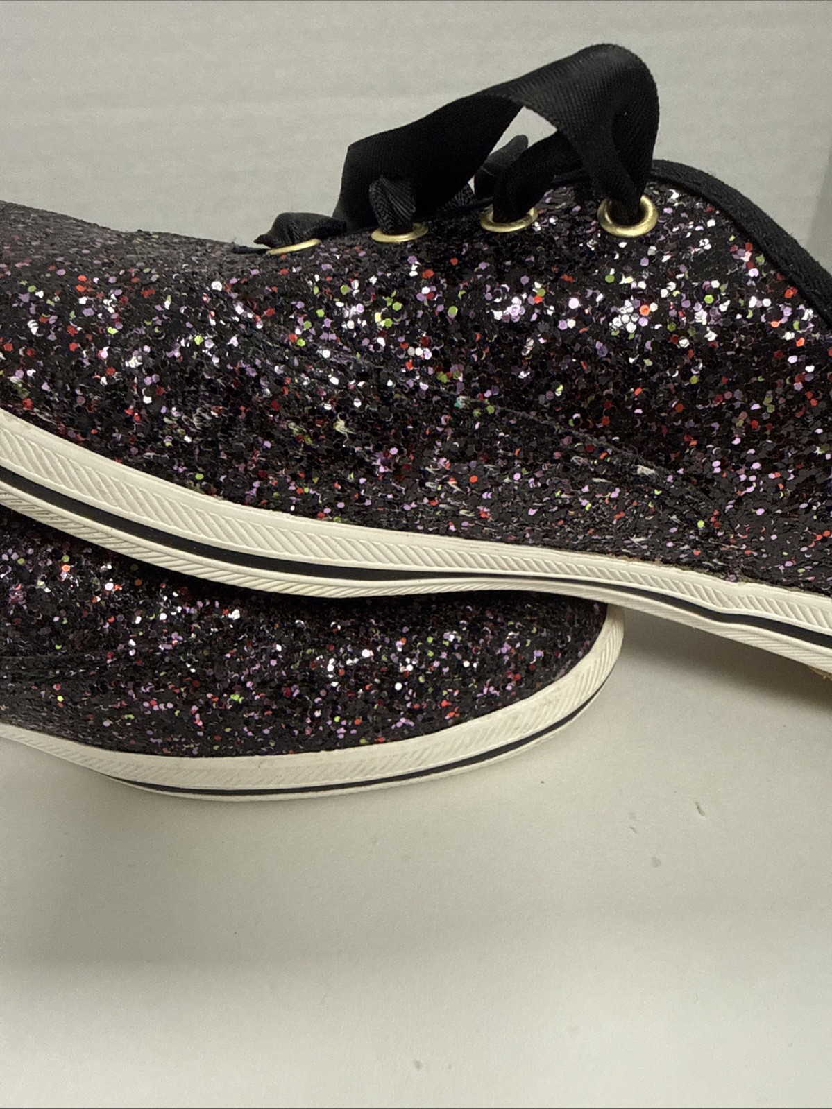 Kate Spade X Keds Sneakers Women’s Size 8 Deep Purple Glitter