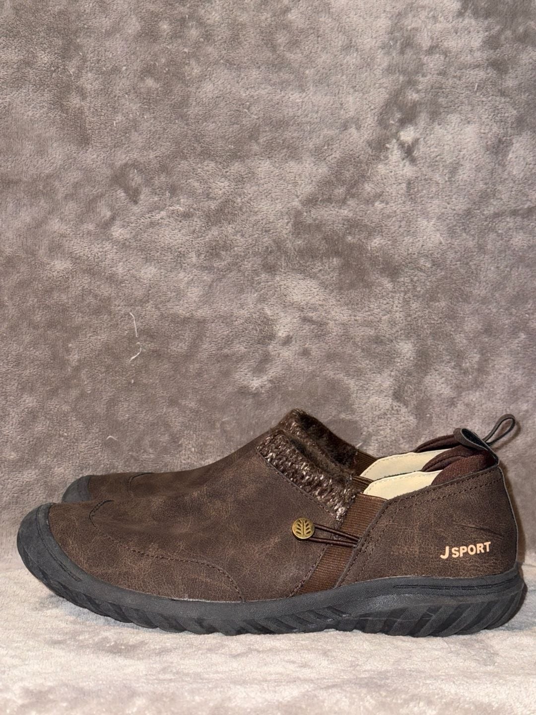 JSport by Jambu Alice Brown Faux Fur Slip-On Winter Clogs