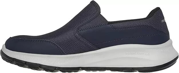 Men’s Skechers Shoes Navy Mesh Sport Air Cooled Memory Foam Slip On vegan 232515