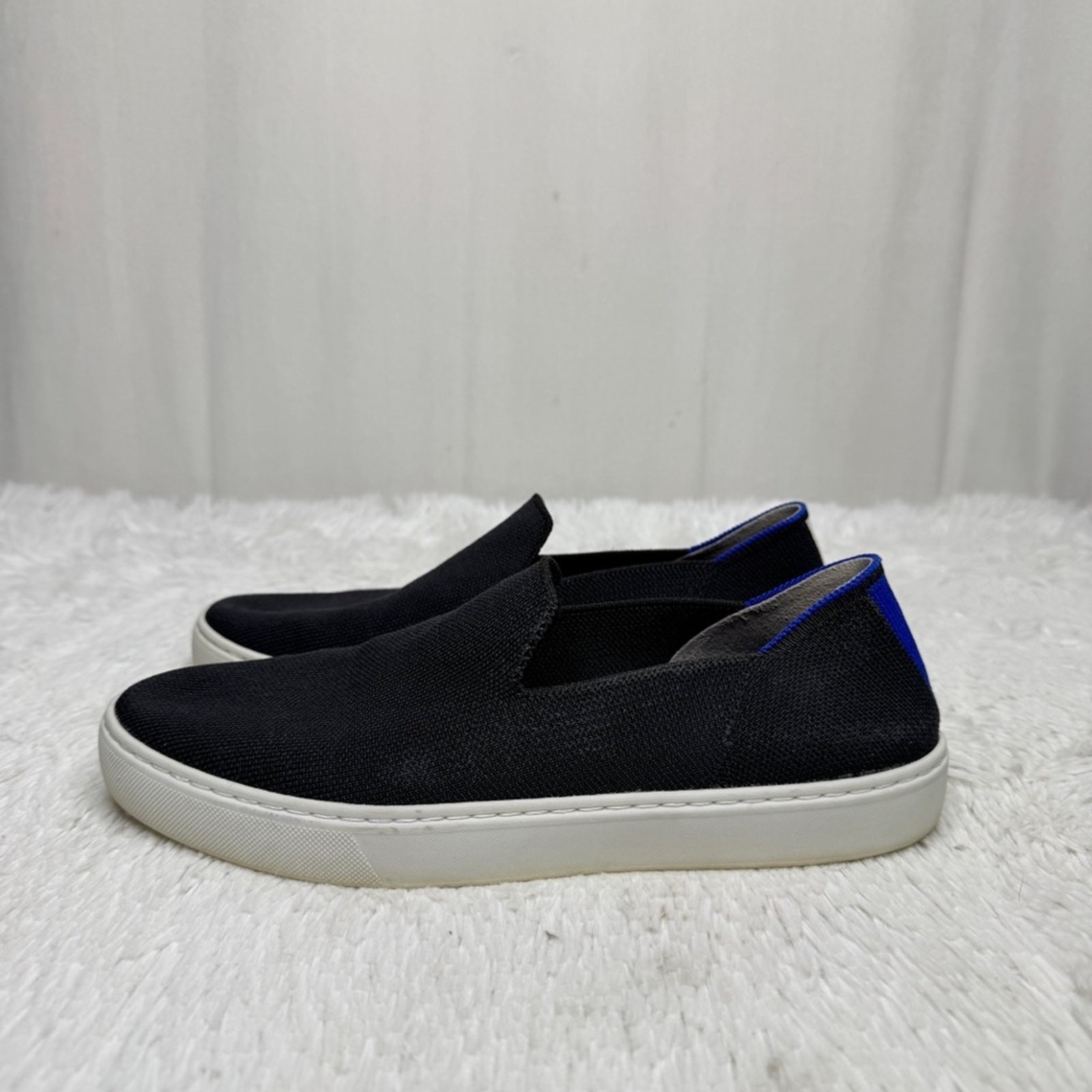 Rothy’s sz 9.5 black the original slip on knit sneakers women’s