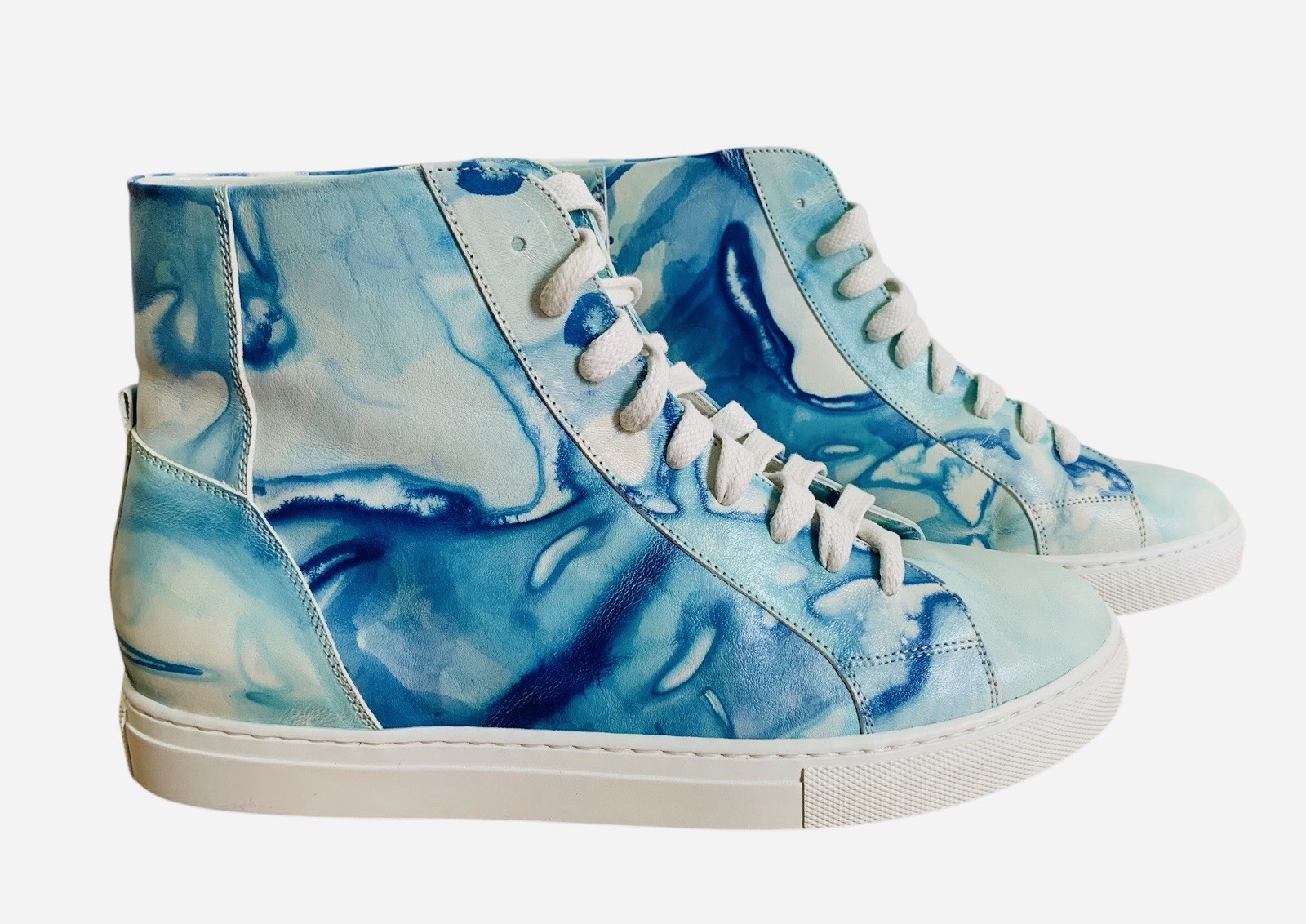 Atelier Content Leather High Top Converse Style Sneakers Shoes Women’s Size 37
