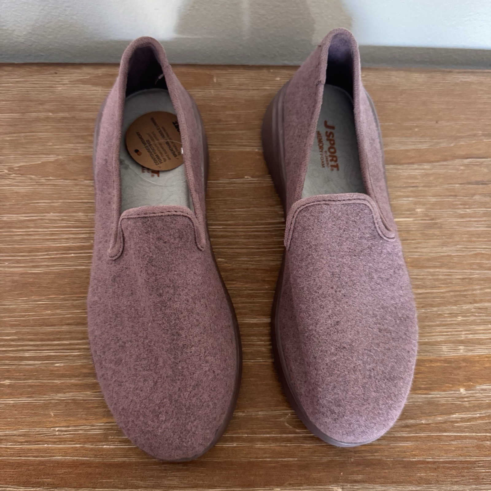 Women’s JSport by Jambu Loon Wool Slip On Memory Foam Shoe Plum Purple Size 7M