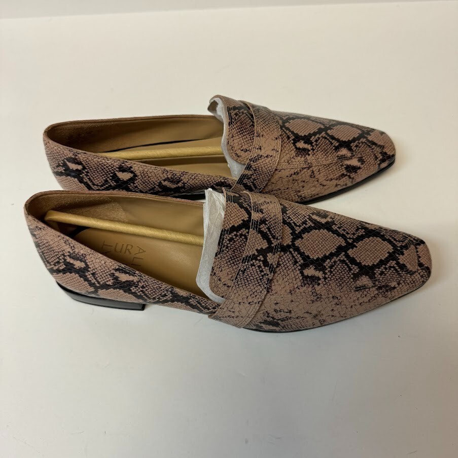 Naturalizer Womens 8 W Nude Snake Cicero Slip On Loafers Shoe NIB ZF7