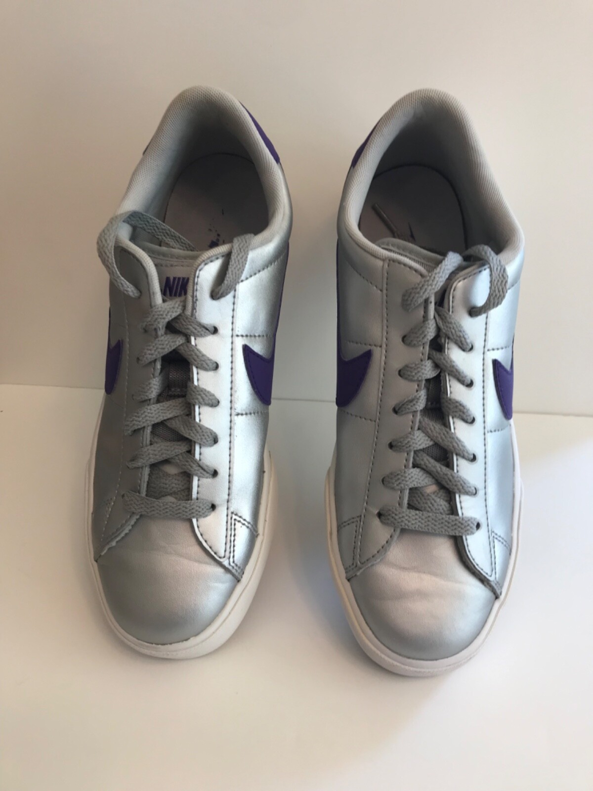 Nike Sweet Classic Low Shoes Sneakers Silver / Purple Women 10 354496-022 Rare