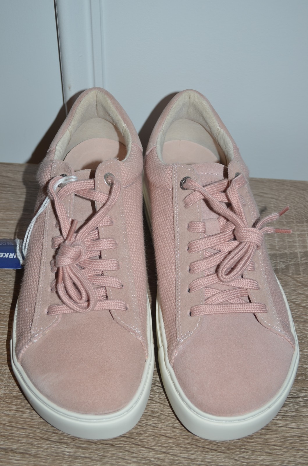 Birkenstock Bend Low Top Lace Up Sneaker Soft Pink Suede Womens EU 39 US 8- 8.5