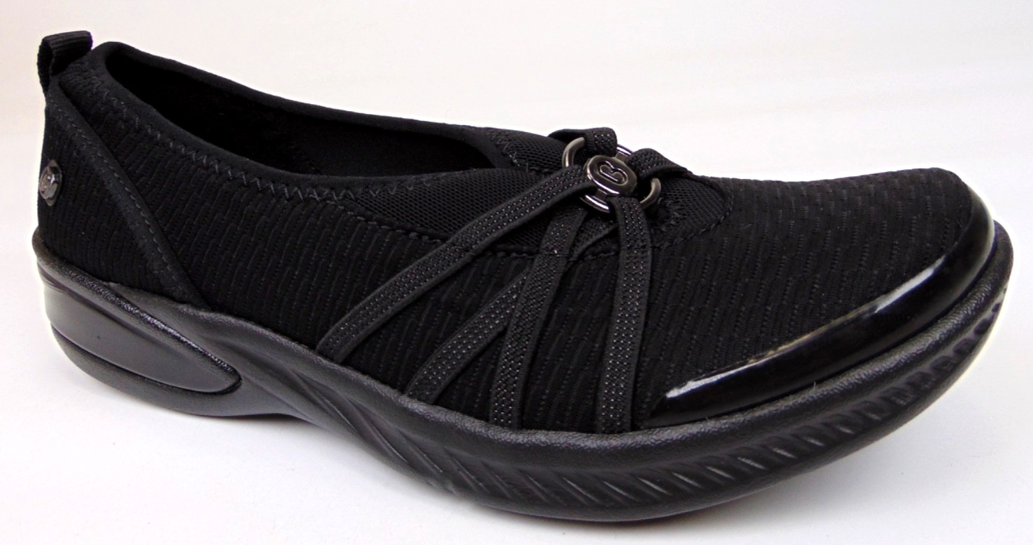 NEW! Bzees NICHE Comfort Cushioned Shoes Womens Size 7.5 M, Black Slip On Casual